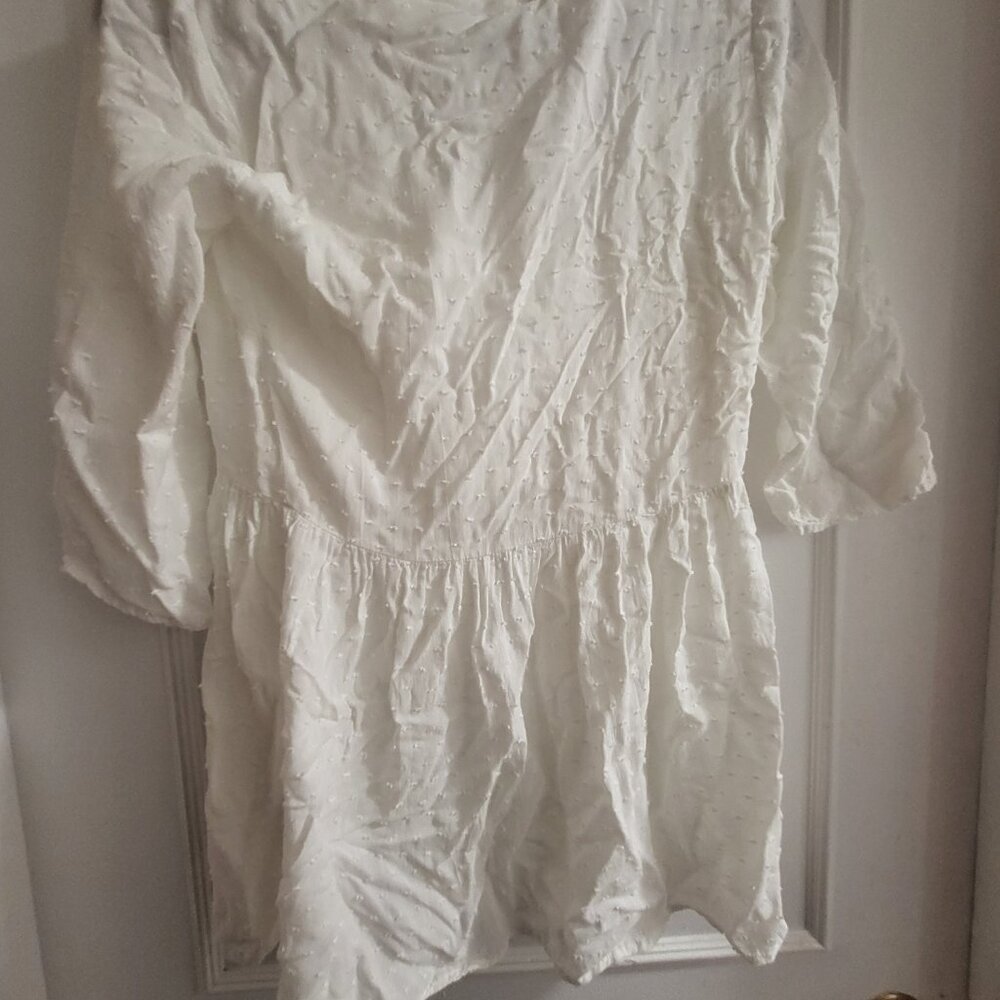 Seraphine White Confetti Fleck Maternity & Nursing Blouse - Size 2 (US S) - Picture 4 of 7